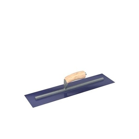 Steel City Trowels By Bon Bon 66-185 Finish Trowel, Square, Blue Steel, 20 X 5, Wood 66-185